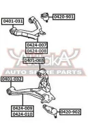 ����������� ��������� ������� ������ ������ Mitsubishi Pajero V6#W/V7#W 1999-2006 ASVA 0401-032 0401032 ����
