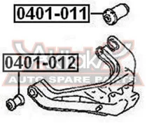 ����������� ������ ������� ������ Mitsubishi Mitsubishi Pajero II V14W-V55W 1991-2004 ASVA 0401-011 0401011 ����