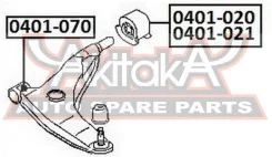 ����������� ��������� ������ ������ ������ � ����������� Mitsubishi Carisma DA 1995-2006 ASVA 0401-020 0401020 ����