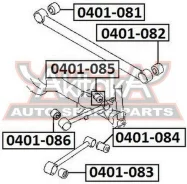 ����������� ������ ���������� ���� ����� Mitsubishi Minicab U61T 1999- ASVA 0401-082 0401082 ����