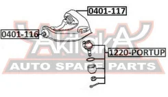 ����������� ��������� �������� ������ Mitsubishi Delica PD4W/PD6W/PD8W 1994-2004 ASVA 0401-116 0401116 ����