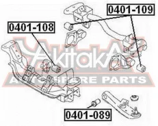 ����������� ������� ������������� Mitsubishi Pajero Pinin/IO H61W-H77W 1999-2005 ASVA 0401-108 0401108 ����