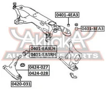 ����������� ���������� Mitsubishi Mitsubishi Galant E55A/E75A 1992-1996 ASVA 0401-4EA3 04014EA3 ����