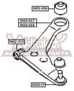 ����������� ��������� ������ �������� Mitsubishi Airtrek CU 2001-2005 ASVA 0401-CUS 0401CUS ����