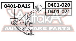 ����������� ��������� ������ �������� Mitsubishi Carisma DA 1995-2006 ASVA 0401-DA1S 0401DA1S ����