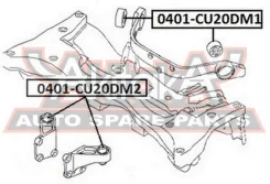 ����������� ��������� ��������� ������ ��� ����/��� Mitsubishi/ Airtrek CU 2001-2005 ASVA 0401CU20DM1 0401CU20DM1 ����