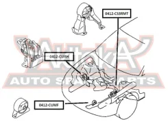 ������� ��������� �������� MT Mitsubishi Mitsubishi Outlander CU# 2002-2006 ASVA 0412-CUMF 0412CUMF ����