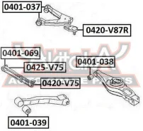 ����� ������� ������� �������� ������ Mitsubishi Pajero/Montero V87W ASVA 0420-V87R 0420V87R ����