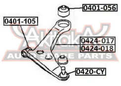 ����� ������ ����� Mitsubishi Mitsubishi Outlander CU2W/CU5W 2003- ASVA 0424-018 0424018 ����