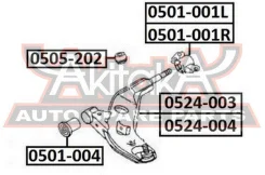 ����������� ������� ������ ������ ����� Mazda 626 GF 1997-2002 ASVA 0501-001L 0501001L ����