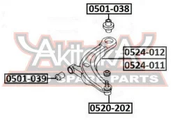����������� ��������� ������ ������ Mazda MPV LW 1999- ASVA 0501-038 0501038 ����
