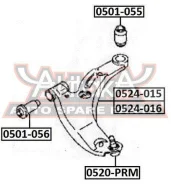 ����������� ��������� ������ �������� Mazda Premacy CP 1999-2005323 BJ 1998-2002 ASVA 0501-056 0501056 ����