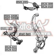 ����������� ������ ��������� ������ � ����������� ������ Mazda Mazda 6 GH 2007- ASVA 0501-105BR 0501105BR ����