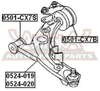 ����������� ������ ��������� ������ Mazda Mazda CX-7 ER 2006- ASVA 0501-CX7B 0501CX7B ����