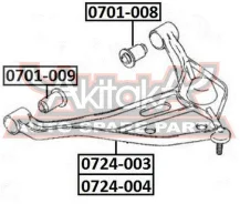 ����������� ��������� ������� ������ ������ Suzuki Grand Vitara/Grand Escudo XL-7 JA627 2001-2006 ASVA 0701-009 0701009 ����
