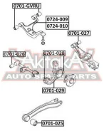 ����������� ������ ����� Suzuki Suzuki Grand Vitara/Escudo JB416/JB420/JB627 2006- ASVA 0701-028 0701028 ����