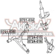 ����������� ��������� ������ �������� Suzuki Aerio/Liana RH423 2006- ASVA 0701-035 0701035 ����