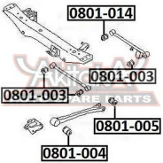 ����������� ������� ����������� ������ �������� Subaru Forester SF 1997-2002 ASVA 0801-004 0801004 ����