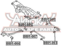 ����������� ������� ����������� ������ Subaru Impreza G10 1992-2002 ASVA 0801-008 0801008 ����