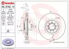 ���� ����. [290x28] Iveco Daily III 04/06- Brembo 09976010 09976010 ����