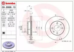 ���� ��������� Standard ����� Hyundai GETZ TB 1.4 i 08.2005 - 12.2010 Hyundai GETZ TB 1.3 i 09.2002 - 03.2004 Brembo 09999810 09999810 ����