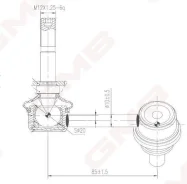 ���� ������������� ����� ��� Toyota MARK-X GRX130,133 09- GMB 10010772 10010772 ����
