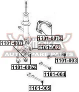 ����������� ������ ���������� ���� Chevrolet Chevrolet Epica V250 2007- ASVA 1101-005 1101005 ����