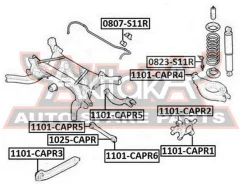 ����������� ������ ����� ������ OPEL Chevrolet Captiva 2006-OPEL Antara 2006- ASVA 1101-CAPR1 1101CAPR1 ����