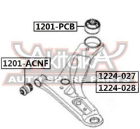 ����������� ��������� ������ �������� Hyundai Accent B1 2003- ASVA 1201-ACNF 1201ACNF ����