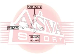 ����������� ��������� ������� ������ ������ Hyundai Hyundai Tucson, Hyundai ix35, Kia Carens, Kia Sportage ASVA 1201-IX35FB 1201IX35FB ����