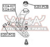 ����������� ��������� ������ �������� Hyundai I10 2007- ASVA 1201-PCS 1201PCS ����