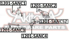 ����������� ������ ���� Hyundai IX55 EN 2008- ASVA 1201-SANC3 1201SANC3 ����