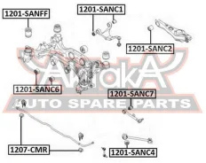 ������ ������� ������������� D15.8 Hyundai Hyundai Santa FE CM 2006- ASVA 1207-CMR 1207CMR ����