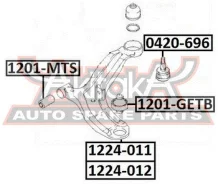 ����� �������� ������ ����� Hyundai Hyundai : GETZ ASVA 1224-012 1224012 ����