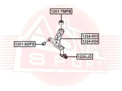 ����� �������� ������ ������ Hyundai Hyundai I30 2012-2018/KIA CEED 2012-2018 ASVA 1224-053 1224053 ����