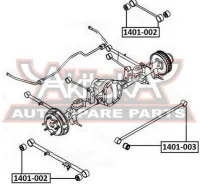 ����������� ������ ���� Ssang YONG Rexton II 2006- ASVA 1401-002 1401002 ����