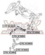 ����������� ������ ����� ������ ������� Volvo XC90 2003- ASVA 1701XC90R4 1701XC90R4 ����