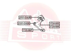 ����� �������� ������ ����� Volvo Volvo XC60 2008- ASVA 1724-005 1724005 ����