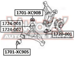 ����� �������� �������� ������ ������ Volvo Volvo XC90 2003- ASVA 1724-001 1724001 ����