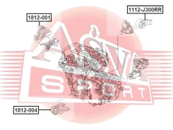 ����� ��������� �������� OPEL Astra J P10 09-16 / Zafira Tourer C P12 / Chevrolet Cruze J305/J308 09-16 ASVA 1812-004 1812004 ����