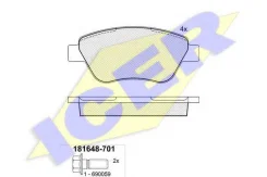 ������� ��������� �������� ������, FIAT: IDEA 04-, Lancia: MUSA 04- Icer 181648701 181648701 ����
