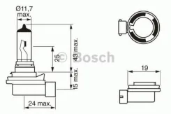 ����� H8 35W 12V PGJ19-1 ���������� �������� Bosch 1987302081 1987302081 ����