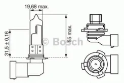 ����� Xenon BLUE HB4 12V 51W ������������� Bosch 1987302155 1987302155 ����