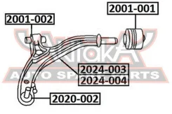 ����������� ������ ��������� ������ Chrysler Chrysler Voyager IV 01-Dodge Caravan 01- ASVA 2001-002 2001002 ����
