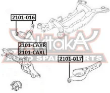 ����������� ������� ����������� ������ ����� FORD Mondeo CA2 2007- ASVA 2101-CAXL 2101CAXL ����