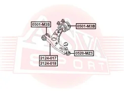 ����� �������� ������ ������ FORD Focus CB8 2011 ASVA 2124-017 2124017 ����