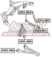 ����������� ������ �������� Volkswagen Volkswagen Touareg 2003- ASVA 2301-005 2301005 ����