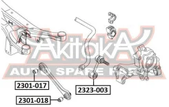����������� ������ ���������� ���� ������� Volkswagen Volkswagen GOLF V PLUS 5M1 2004- ASVA 2301-017 2301017 ����