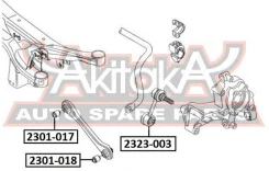 ����������� ������ ���������� ���� ����� Volkswagen Volkswagen GOLF V PLUS 5M1 2004- ASVA 2301-018 2301018 ����