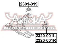 ����� ������� ������ Volkswagen Volkswagen POLO `09- SEAT Ibiza V `08- ASVA 2320-001R 2320001R ����